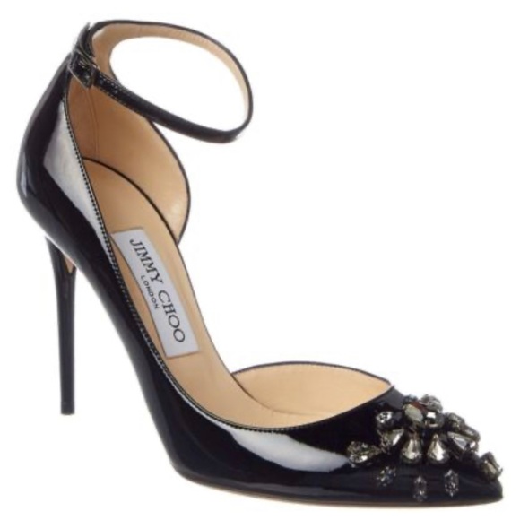 Jimmy Choo Shoes - Jimmy Choo Lucy Mix Crystal D’Orsay Pumps Shoes 38.5